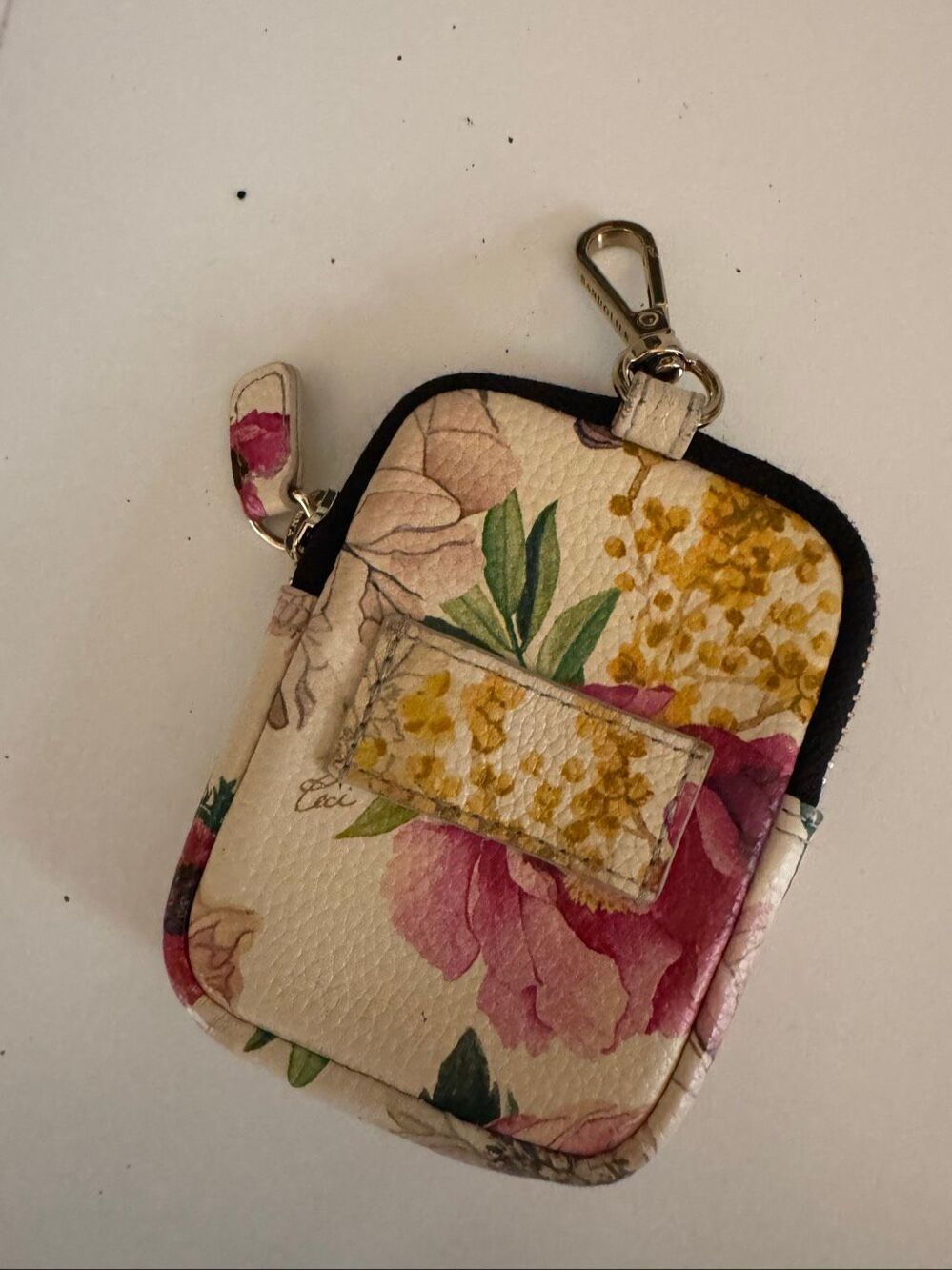 Bandolier x cici  lily flower floral mini clip on pouch for straps wristlets